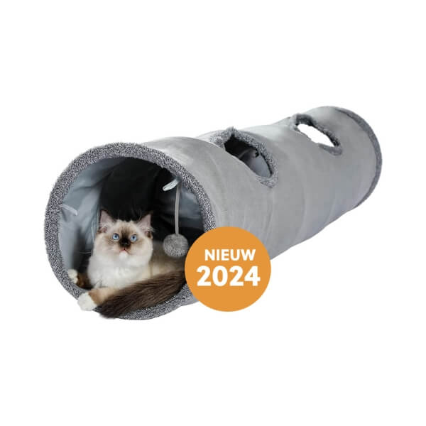 PetFriends Kattentunnel: 130cm - Speeltunnel met Speelballetje - Extra Stevig - De Gatgetwinkel